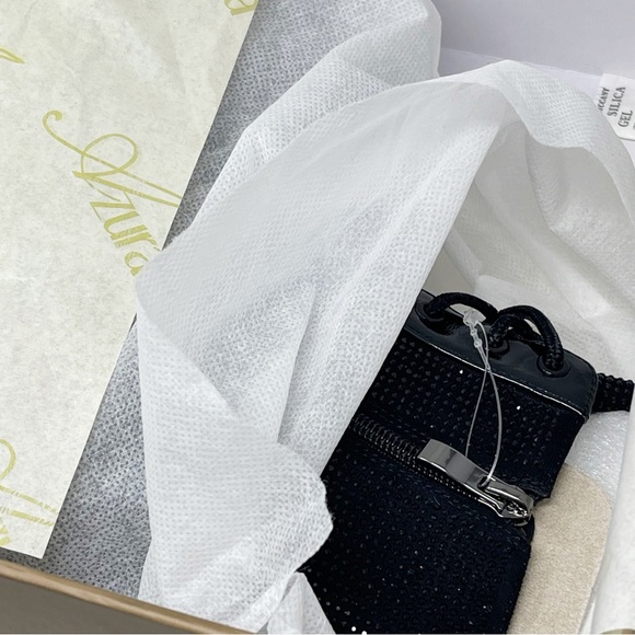 NWT Azura Livewire Patent Black Rhinestone Platform Bootie Combat Moto Size 9 - Picture 12 of 15